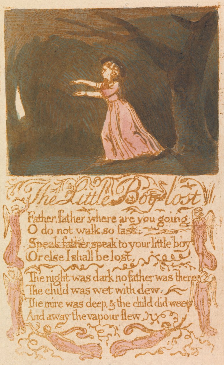 Der kleine verlorene Junge (Platte 20) von William Blake