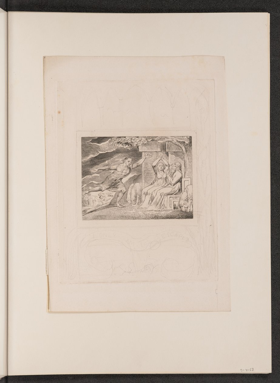 Die Boten erzählen Hiob von seinen Unglücken von William Blake