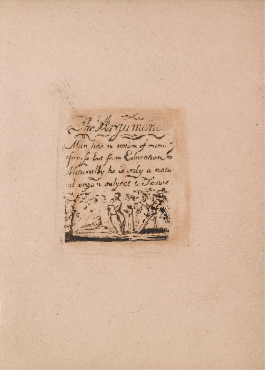 Es gibt keine natürliche Religion, Tafel 2 (Bentley a3) von William Blake