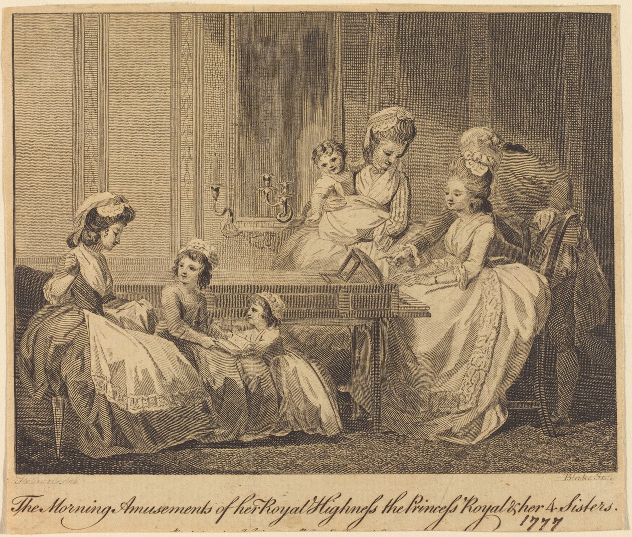 Die morgendlichen Vergnügungen Ihrer Königlichen Hoheit von William Blake after Thomas Stothard