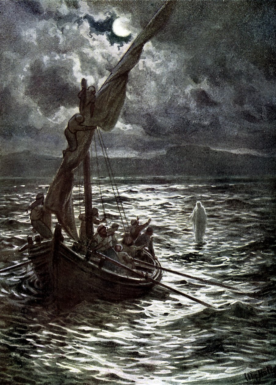Jesus geht auf dem Wasser - Bibel von William Brassey Hole