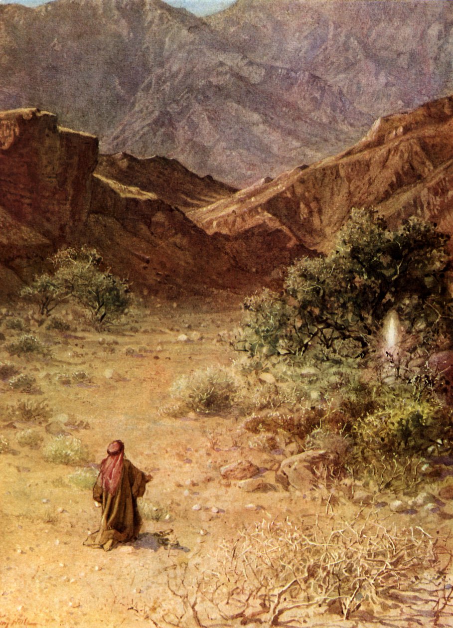 Moses und der brennende Dornbusch - Bibel von William Brassey Hole