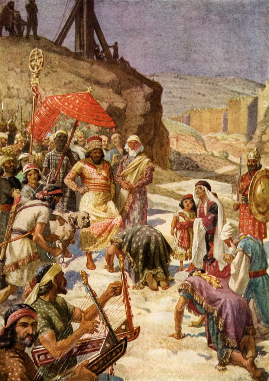 Die Unterwerfung von Jojachin Konja - Bibel von William Brassey Hole