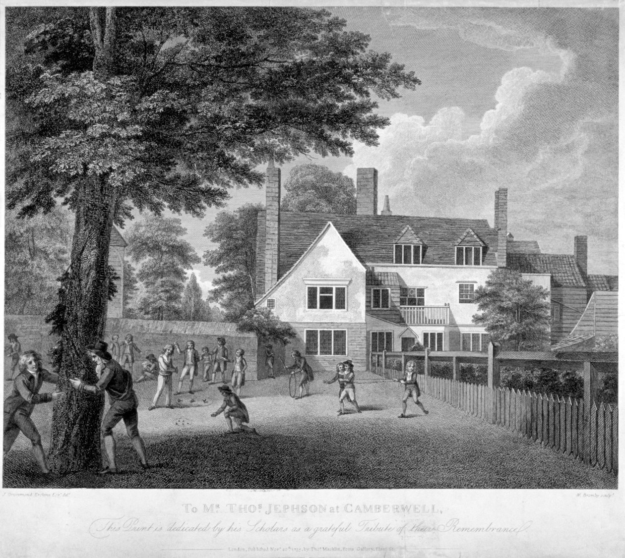 Die Camberwell Free Grammar School, Camberwell, London, 1795 von William Bromley