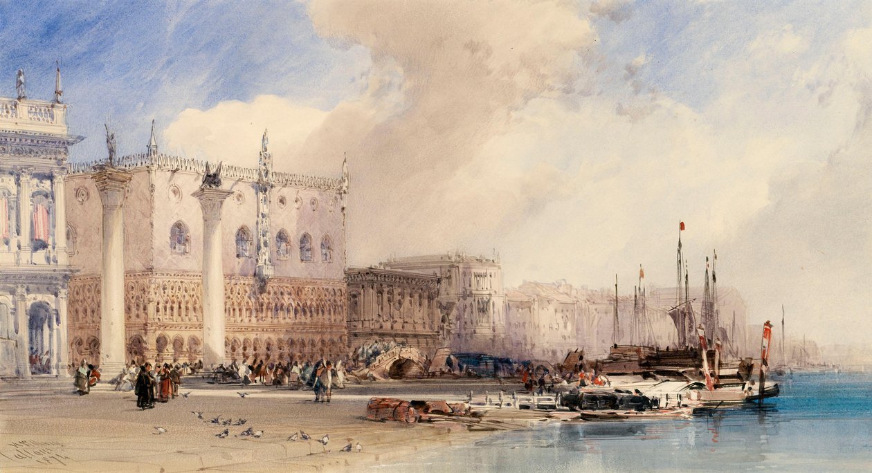 Der Dogenpalast, Venedig, 1874 von William Callow