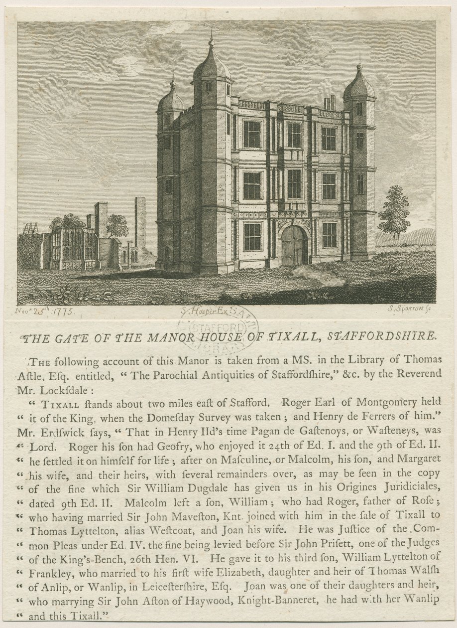 Tixall Hall - Torhaus von William Carter