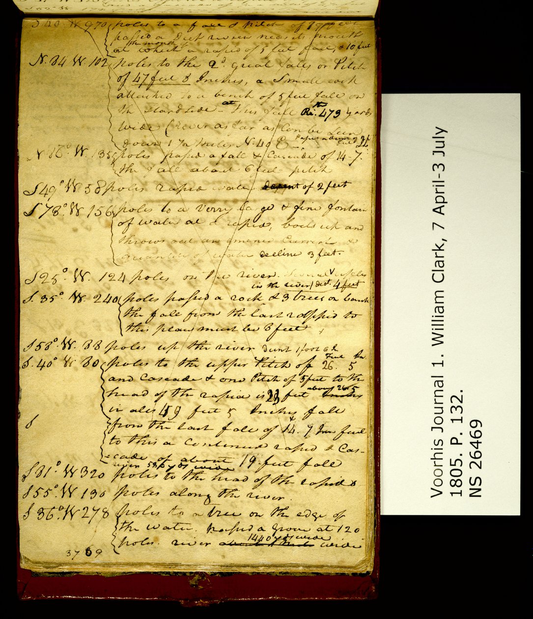 S. 40 W. 970 Stangen zu einem Fall und Neigung... von William Clark