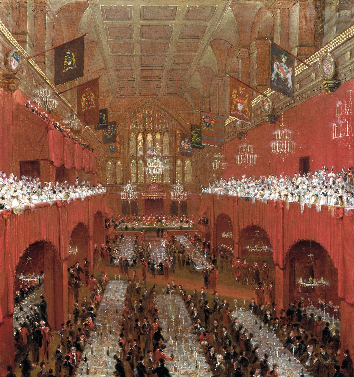 Bankett in der Guildhall, Stadt London, 1814 von William Daniell