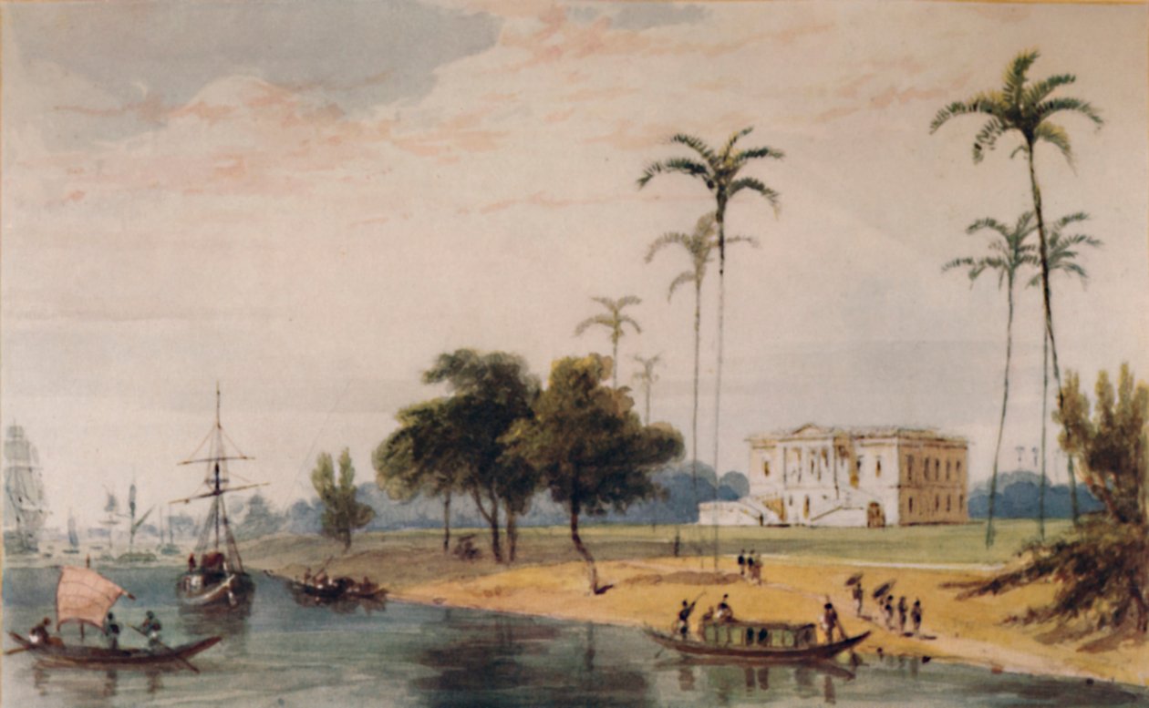 Im Gartenhaus Reach, Kalkutta, um 1786-1791, 1935 von William Daniell