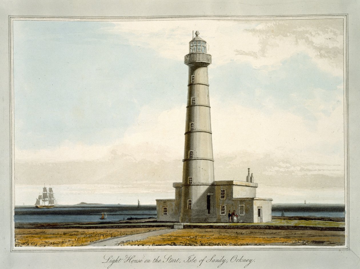 Leuchtturm auf dem Start, Isle of Sandy, Orkney, aus 