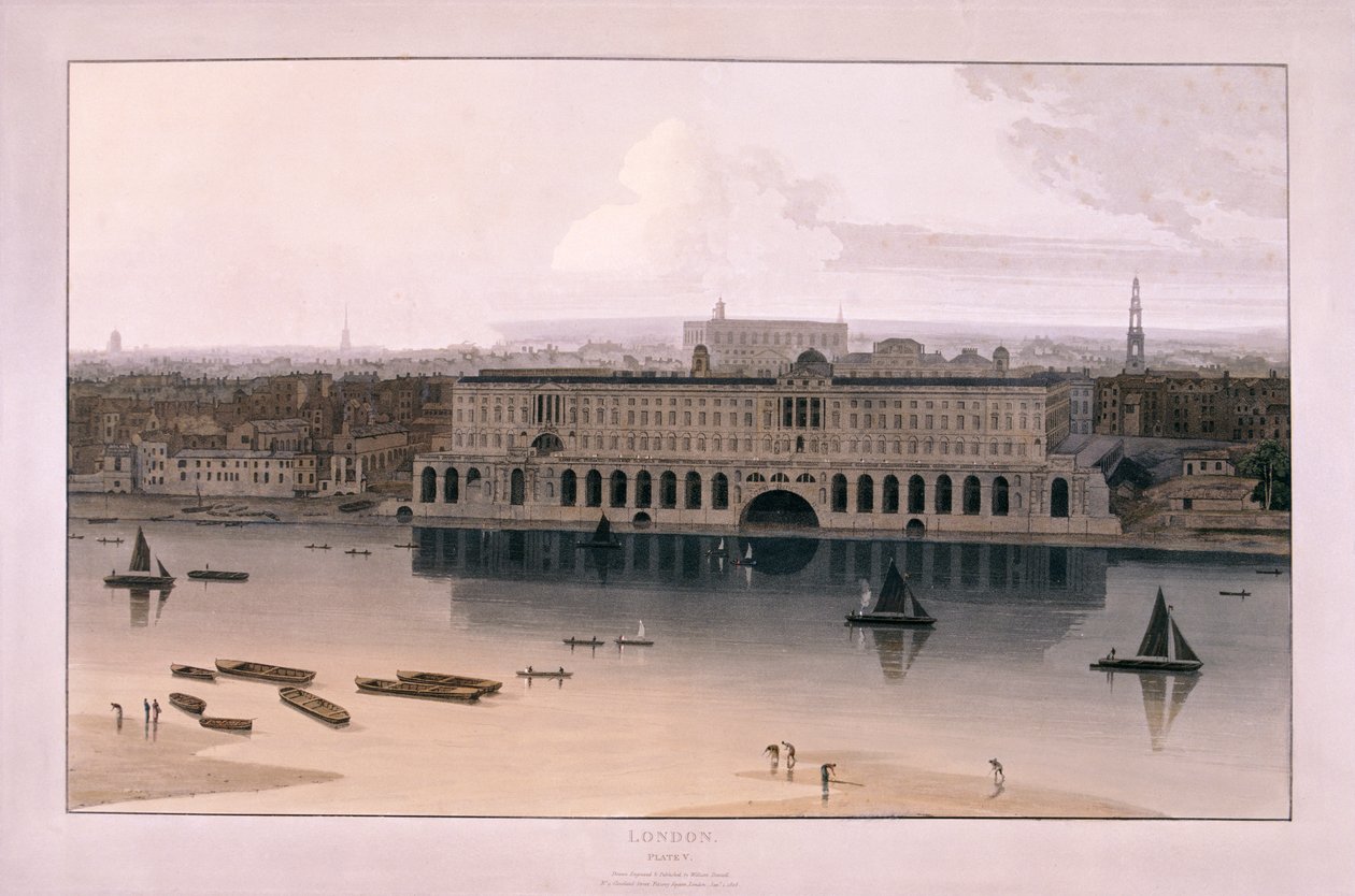 Somerset House, London, 1804 von William Daniell