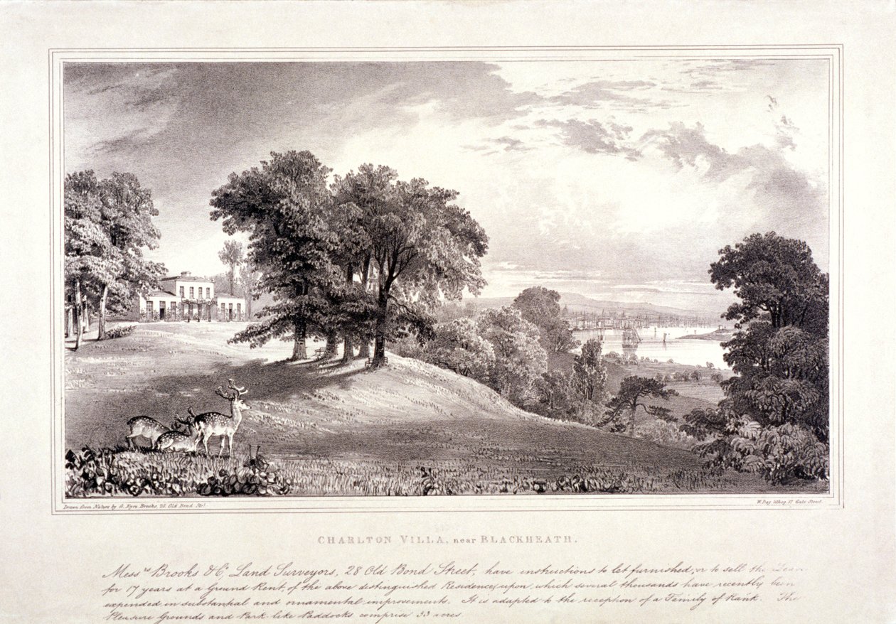 Charlton House nahe Blackheath, Greenwich, London, ca. 1830 von William Day