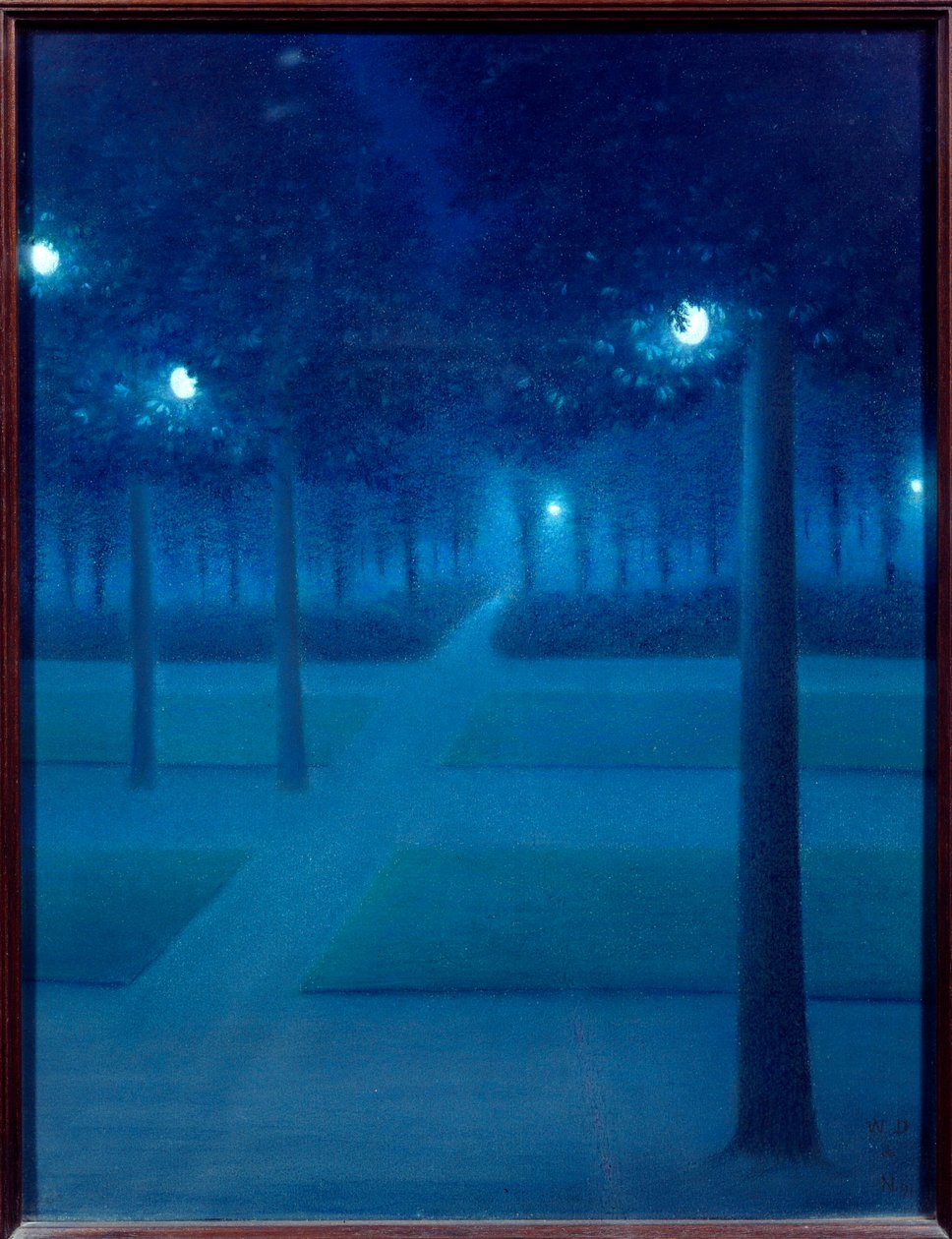 Nacht im Parc Royal de Bruxelles von William Degouve de Nuncques