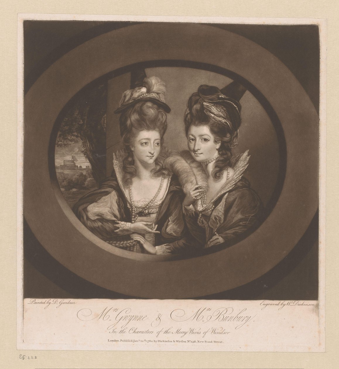 Porträt von Mary Gwyn und Catherine Bunbury von William Dickinson
