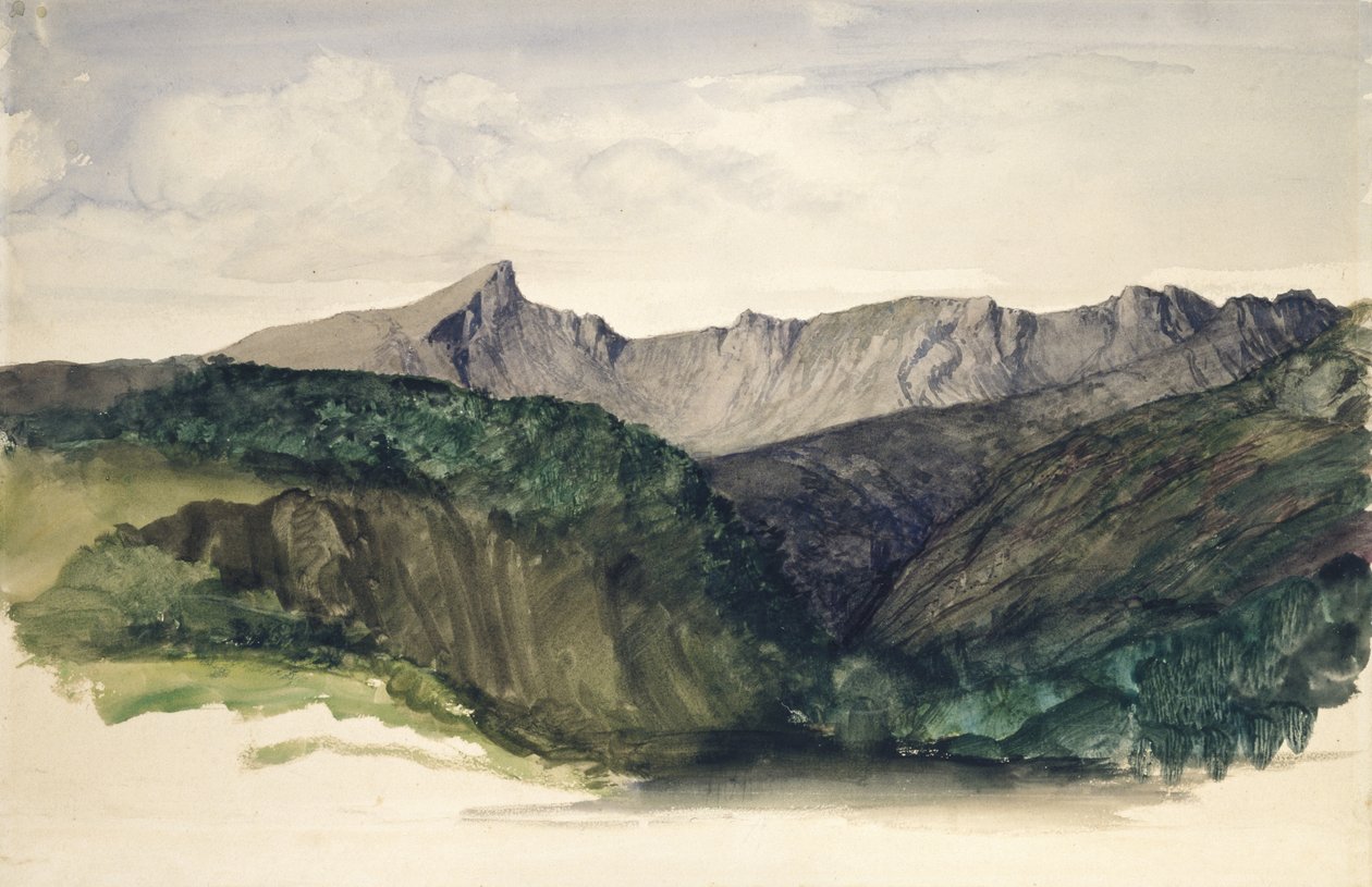 Studie einer fernen Bergkette, 1860 von William Dyce