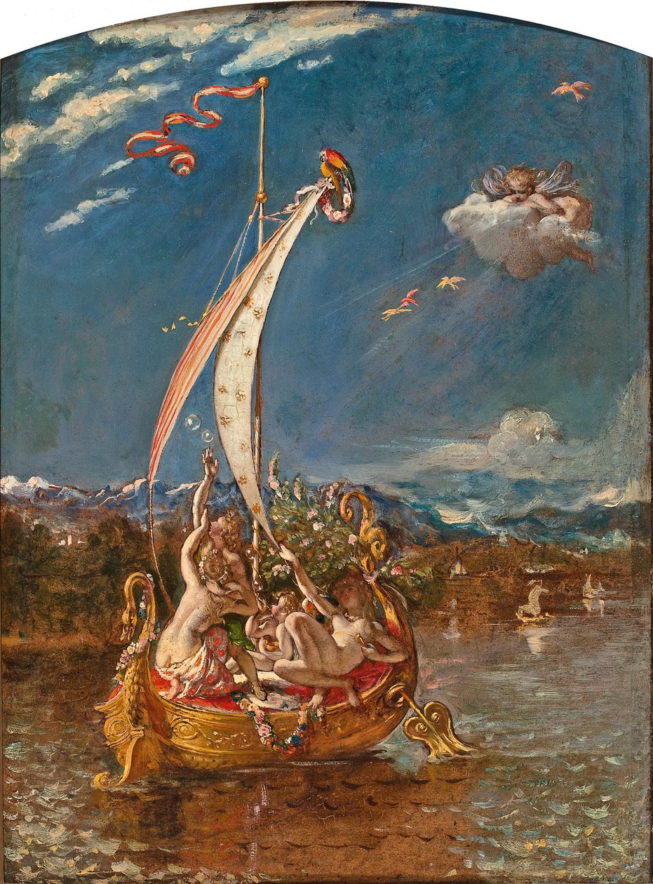 Studie für Jugend am Bug und Vergnügen am Steuer von William Etty