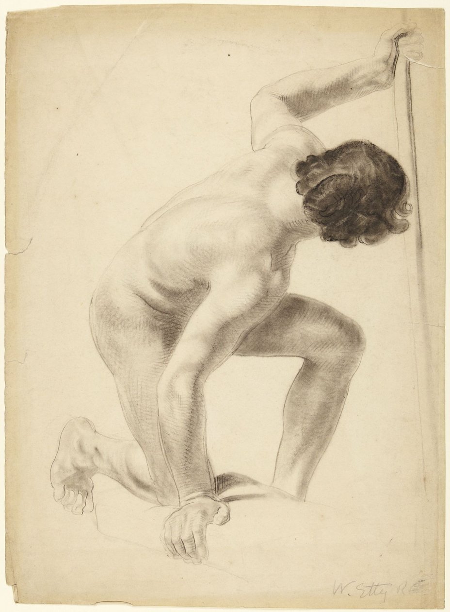 Studie einer männlichen Figur von William Etty