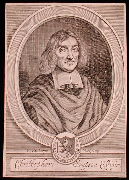 Porträt von Christopher Simpson (ca. 1605-69) von William Faithorne