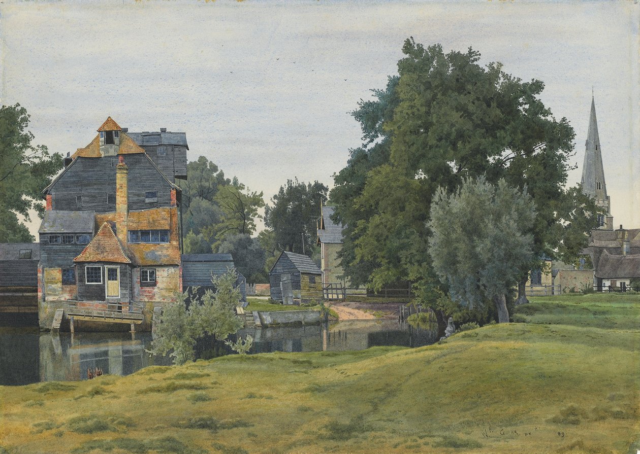 Houghton Mill, in der Nähe von St Ives, Huntingdonshire, 1889 von William Fraser Garden