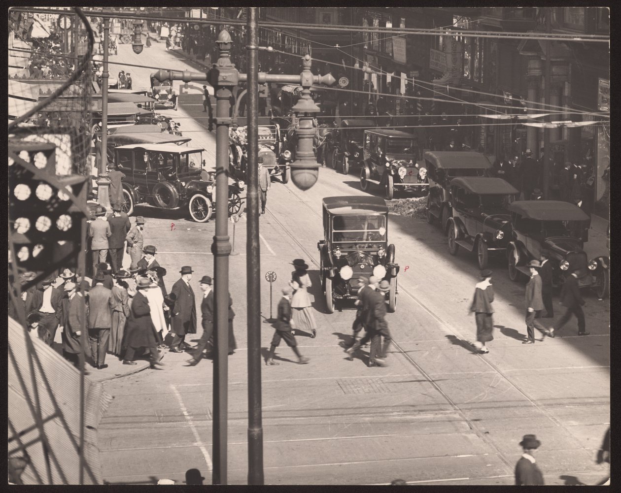 Sixth Street Blick nach Norden von der Olive Street von William G. Swekosky