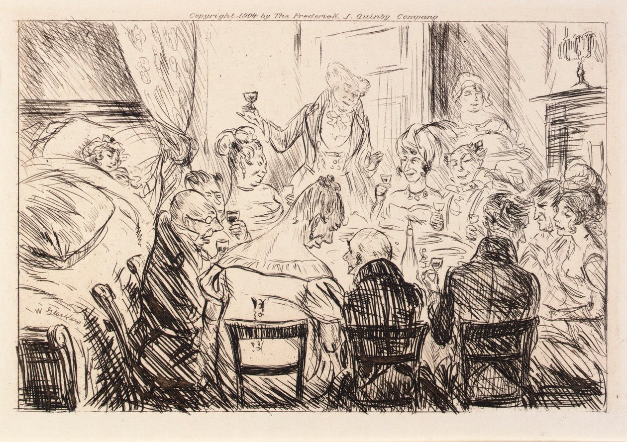 Nichts war zu hören außer dem Klirren von Tellern und Gabeln von William Glackens