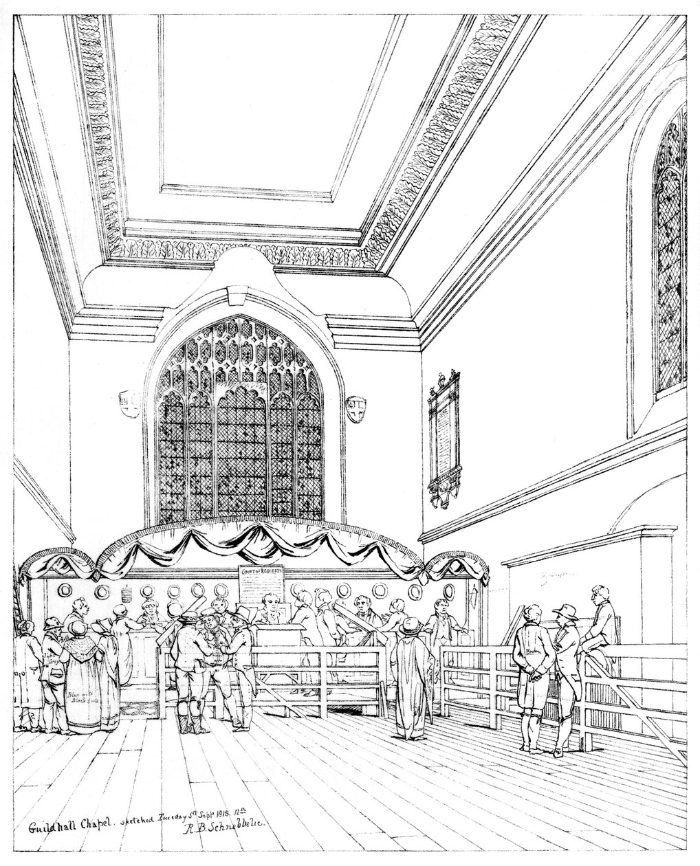 Innenraum der Guildhall-Kapelle, City of London, 1886 von William Griggs