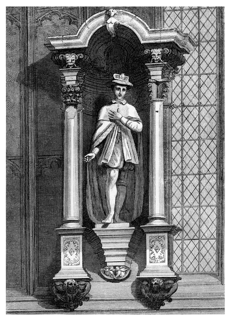 Die Statue von Edward VI., von der Vorderseite der Guildhall-Kapelle, City of London von William Griggs