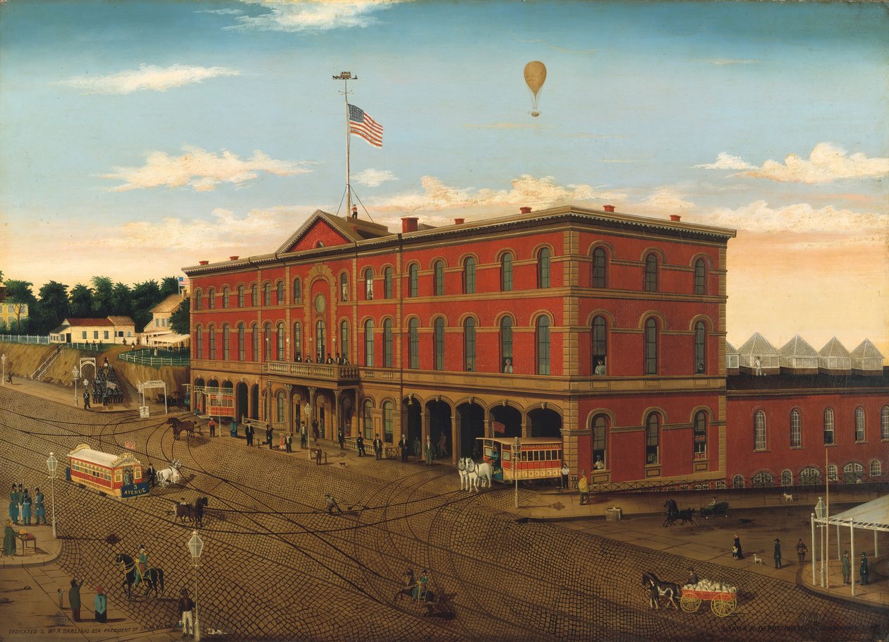Das Third Avenue Eisenbahndepot, ca. 1859-60 von William H Schenck