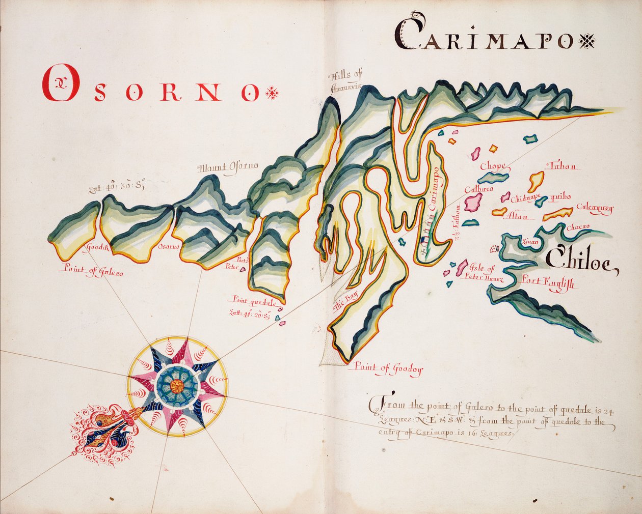 Osorno und Carimapo, südamerikanische Pazifikküste von William Hack