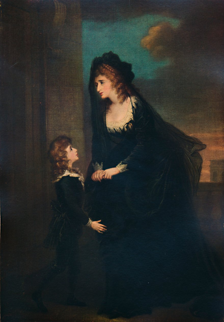 Mrs. Siddons und ihr Sohn in der Tragödie von Isabella, 1784, 1935 von William Hamilton