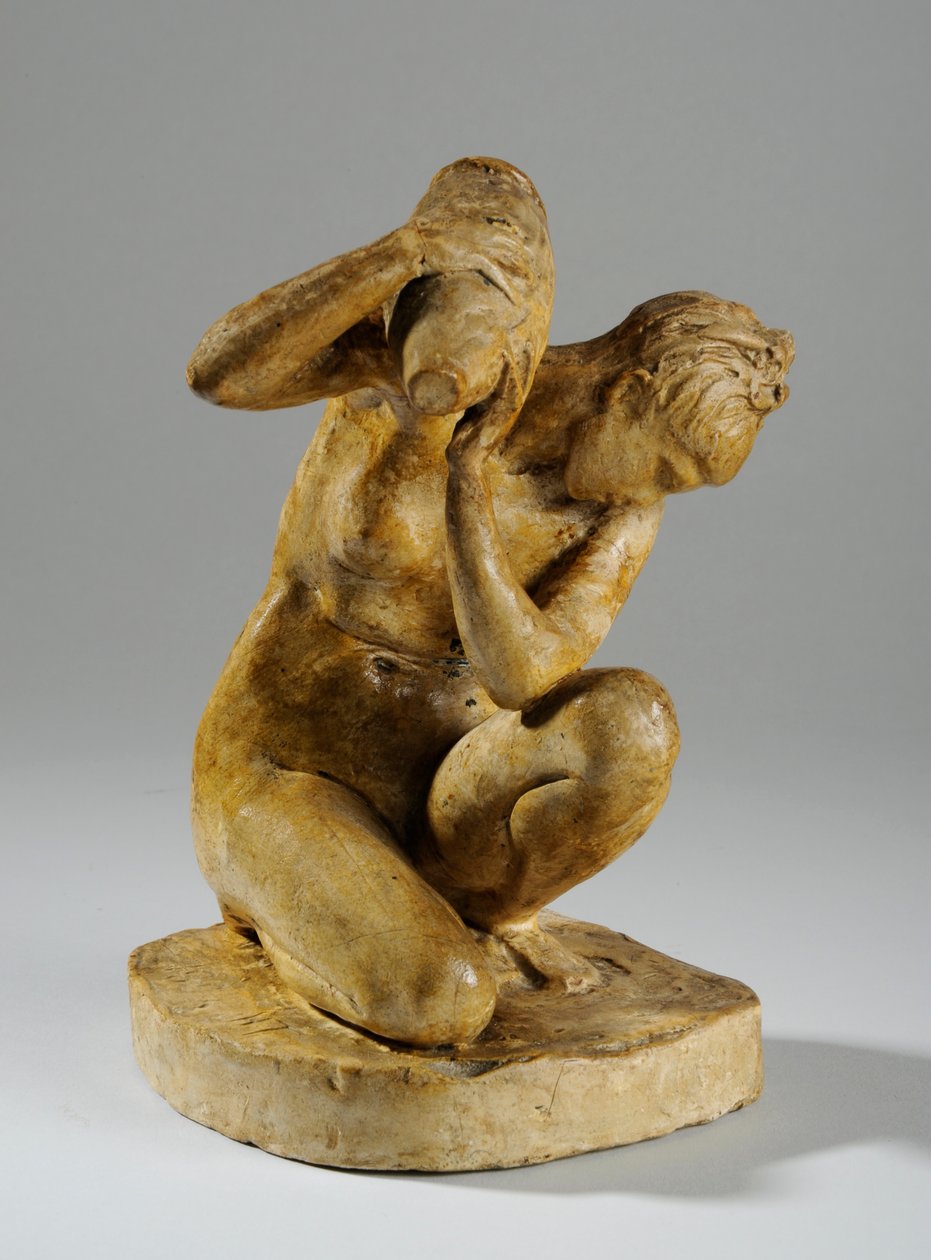 Modell für eine Statuette einer Frau beim Waschen von William Hamo Thornycroft