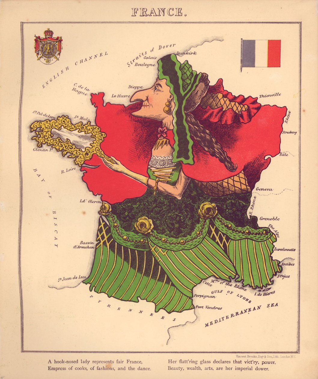 Geographical fun - humorvolle Umrisse verschiedener Länder, mit einer Einführung und beschreibenden Zeilen von William Harvey