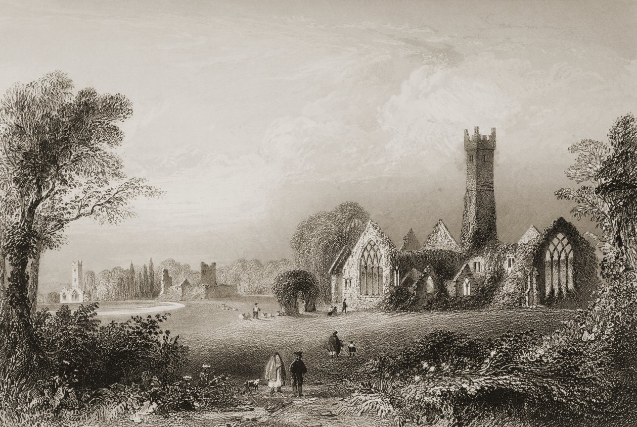 Augustinerabtei in Adare, County Limerick, Irland, aus 