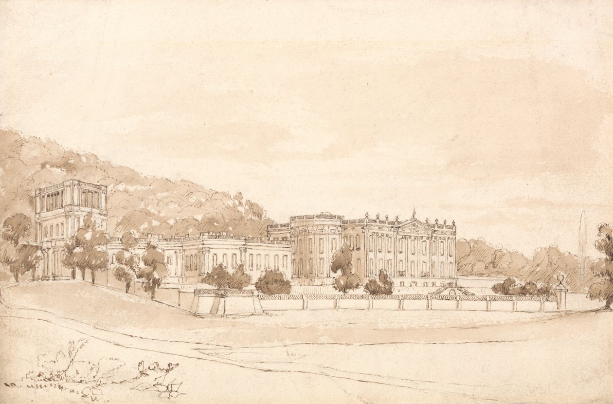 Chatsworth House, Derbyshire von William Henry Bartlett