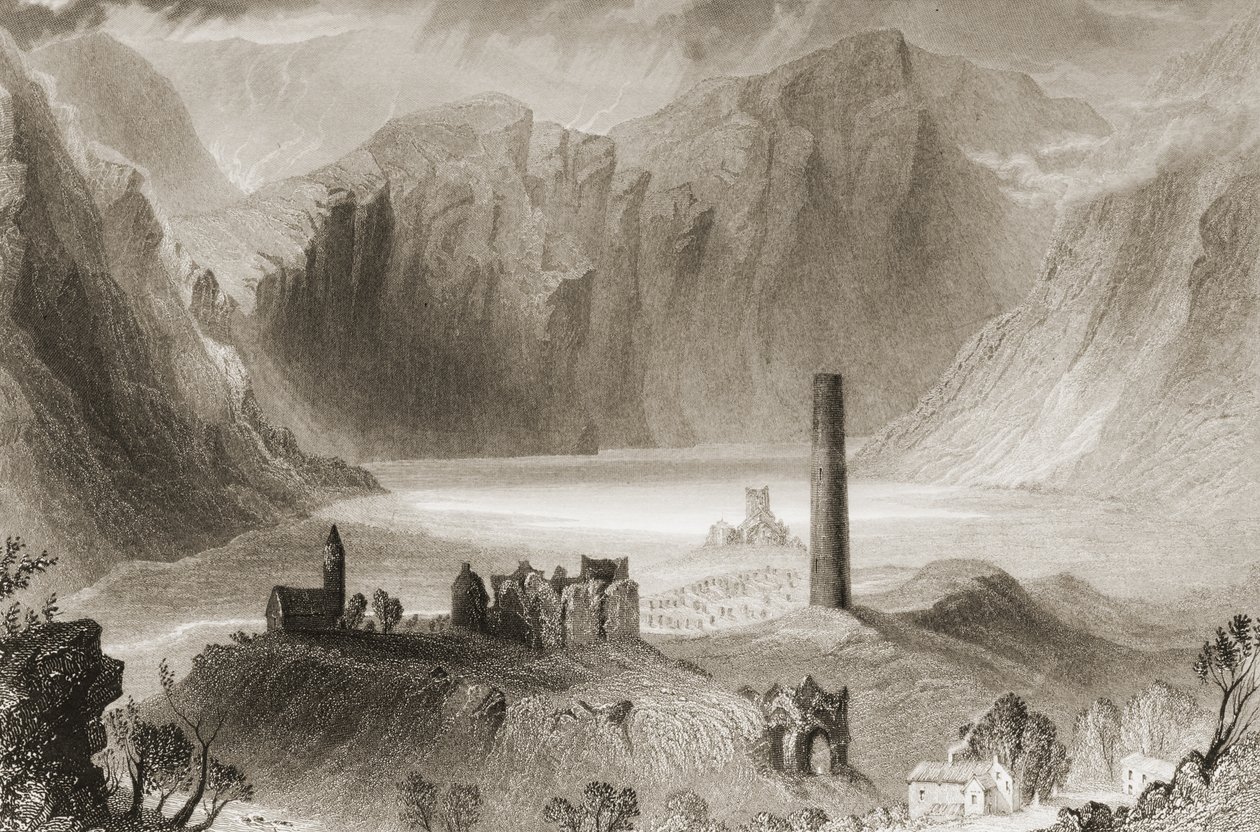 Glendalough, County Wicklow, Irland, aus 