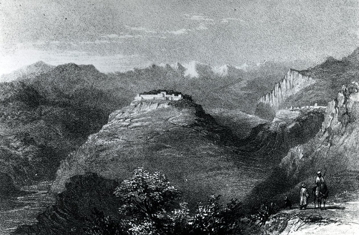 Lady Hester Stanhopes Residenz in Joon, am Berg Libanon, 1845 von William Henry Bartlett