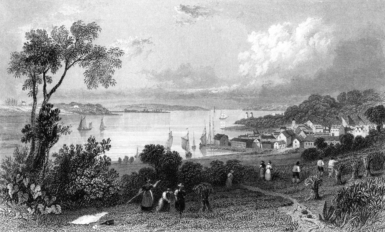 Manningtree, Essex, graviert von Charles Mottram, 1832 von William Henry Bartlett