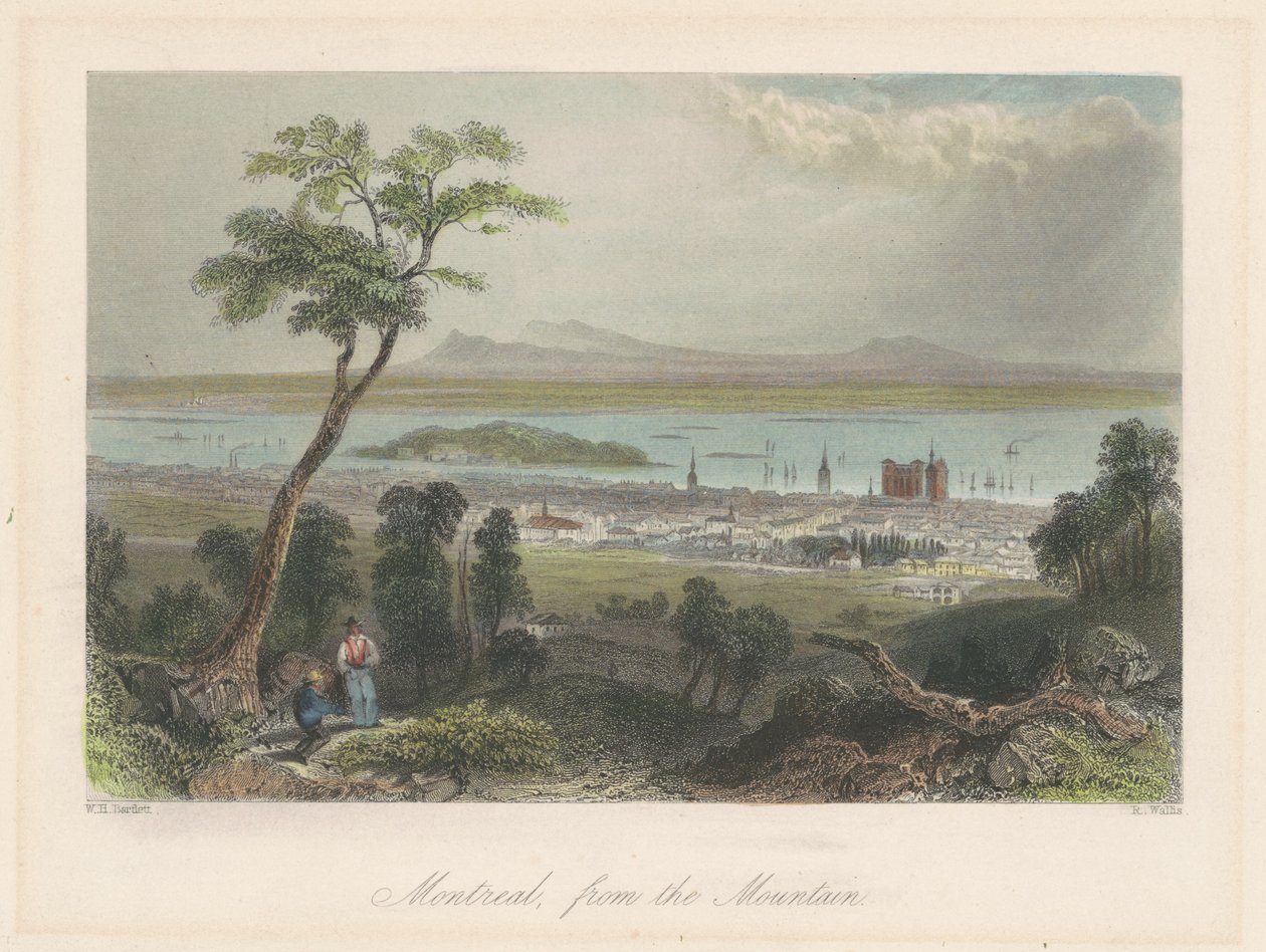 Montreal, vom Berg aus gesehen von William Henry Bartlett