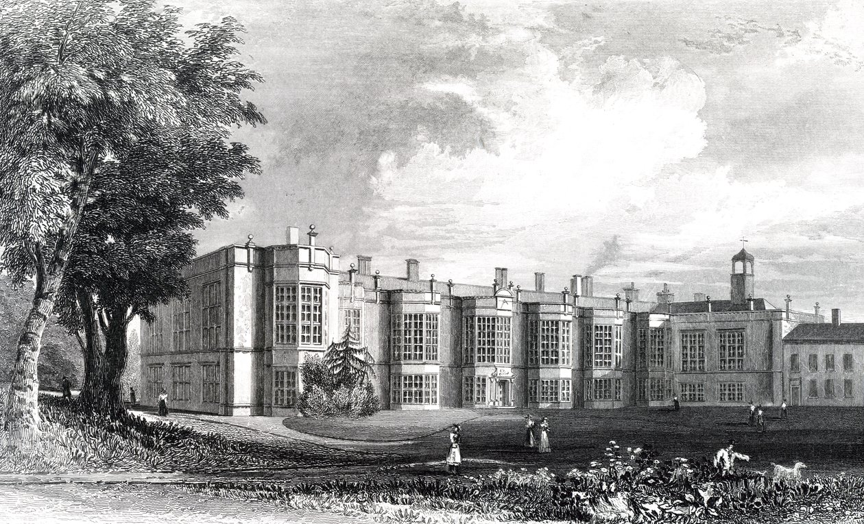 New Hall, bei Chelmsford, Essex, graviert von William Watkins, ca. 1832 von William Henry Bartlett