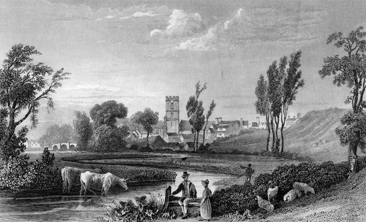 Römische Station in Chipping Hill, Witham, Essex, graviert von William Tombleson, 1832 von William Henry Bartlett