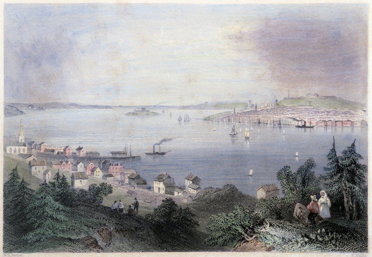 Blick auf Halifax - in „Canadian Scenery Illustrated“ von William Henri Barlett, ed. George Virtue von William Henry Bartlett