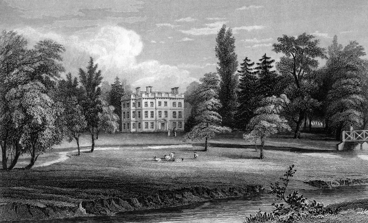 Writtle Lodge, Essex, graviert von William Tombleson, 1832 von William Henry Bartlett