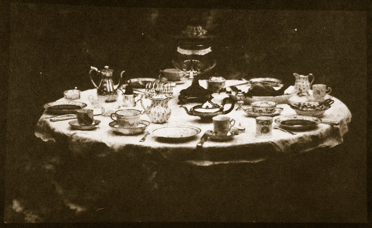 Ein elegant gedeckter Tisch, ca. 1841 von William Henry Fox Talbot