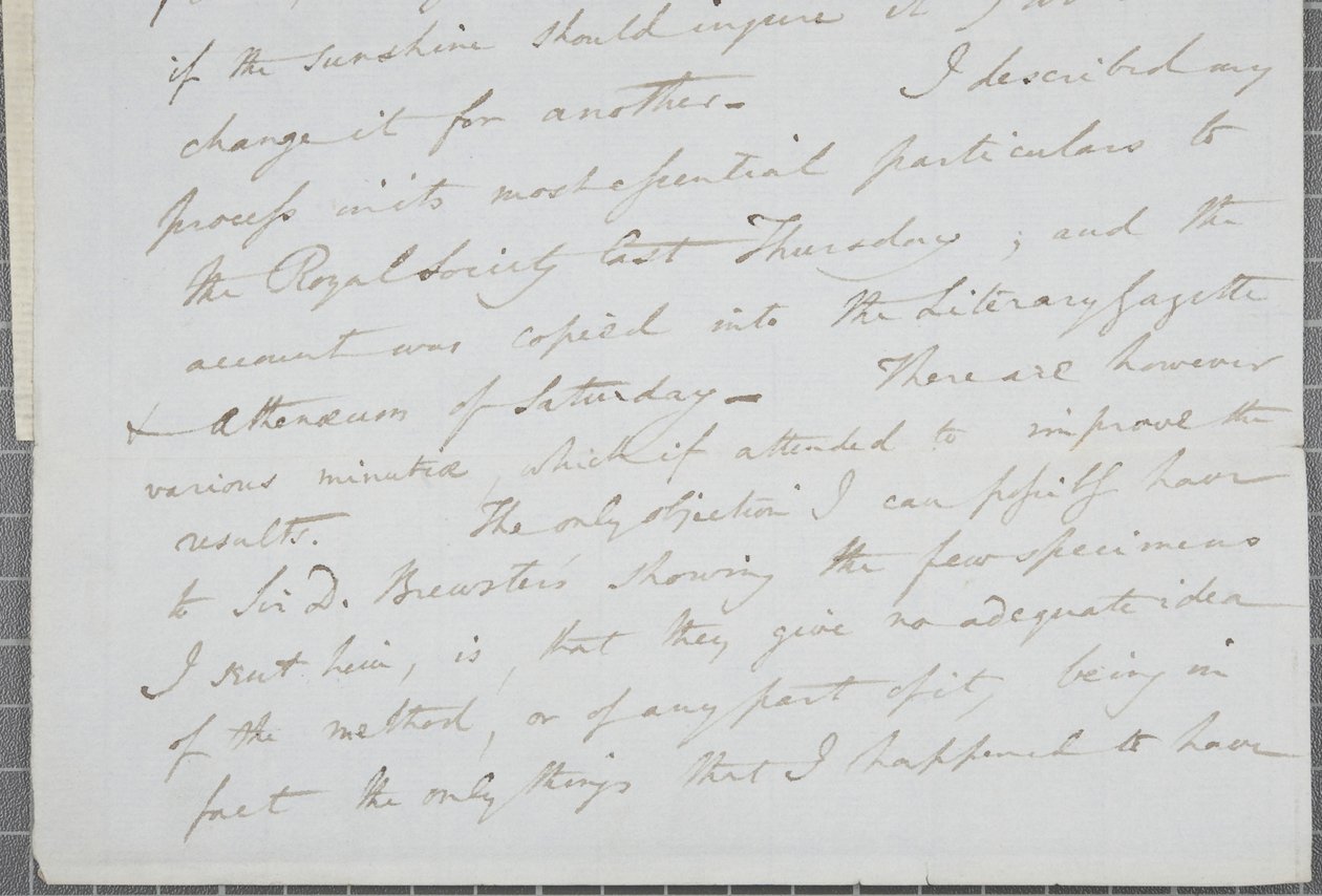 Signierter Brief von William Henry Fox Talbot an James David Forbes, 1839 von William Henry Fox Talbot