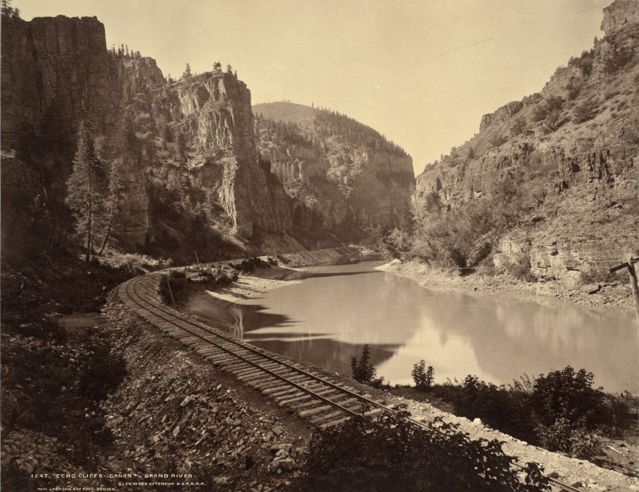 Echo-Klippen, Canyon des Grand River, Glenwood-Erweiterung, D.&R. G.R.R. von William Henry Jackson