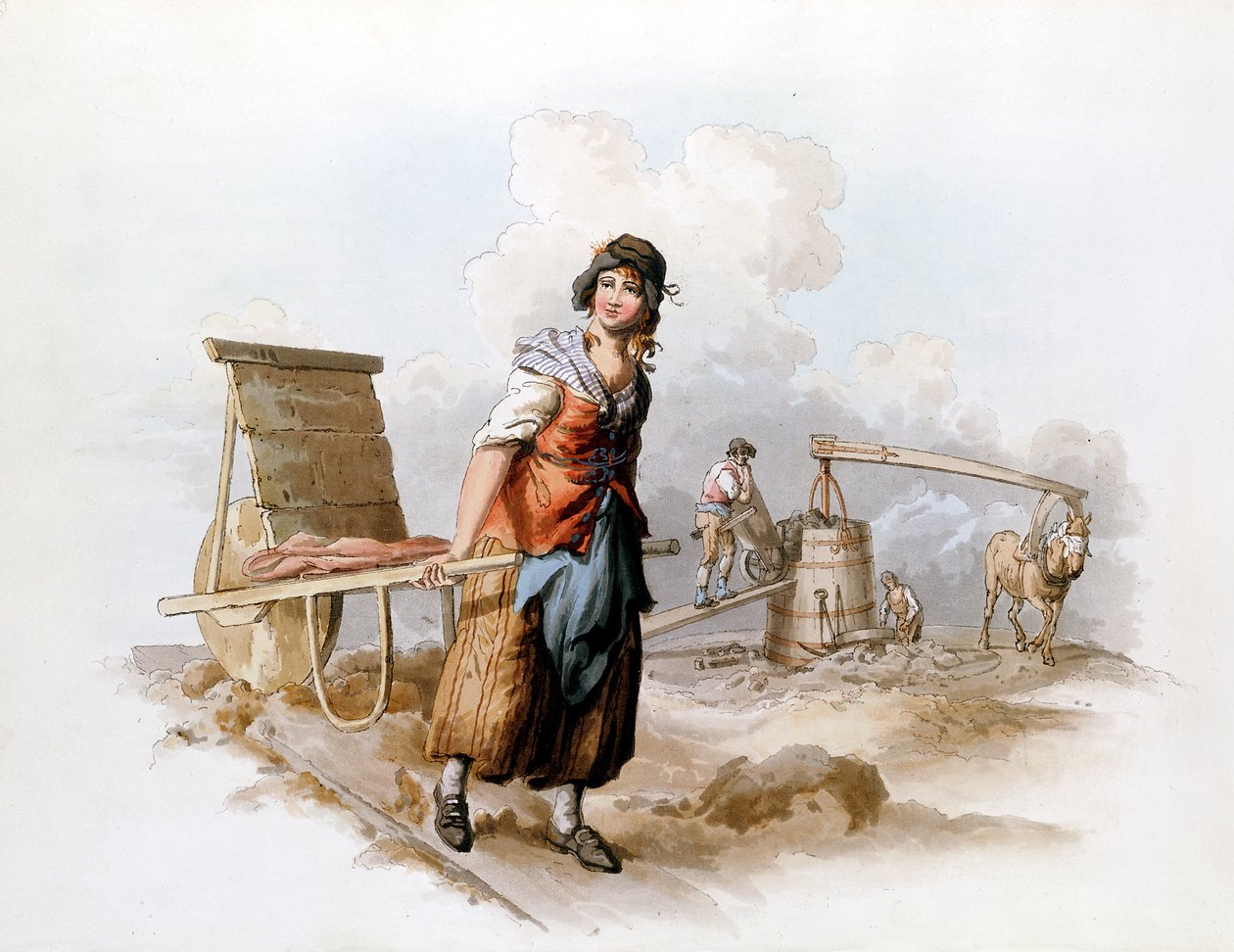 Ziegelbrennerei, 1808 von William Henry Pyne