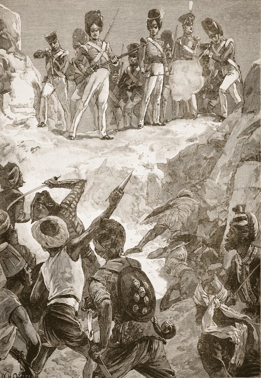 Carmichaels Anhänger feuerten in die dichte Menge vor ihnen, Illustration aus 