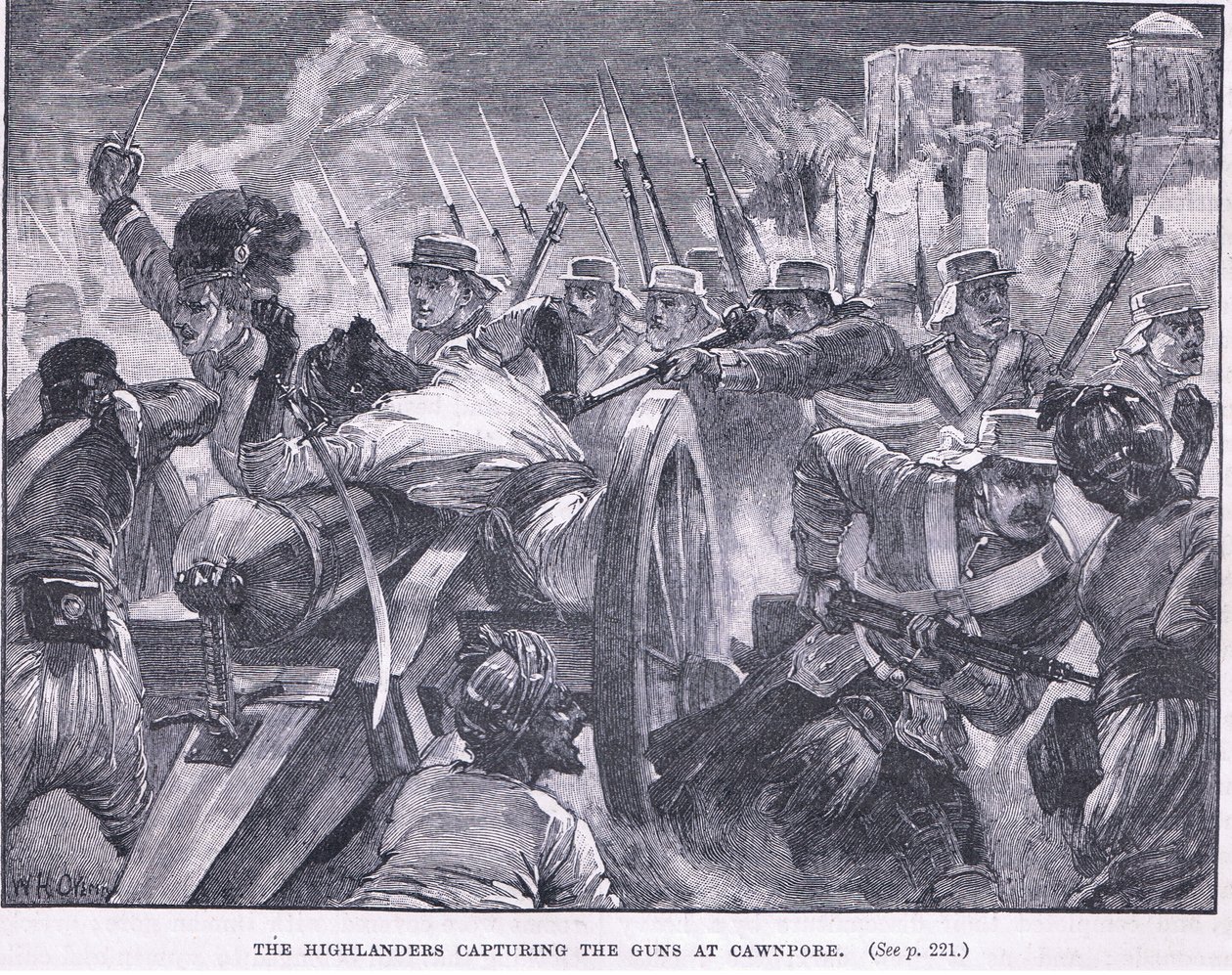 Die Highlander erobern Cawnpore 1857 n. Chr. von William Heysham Overend
