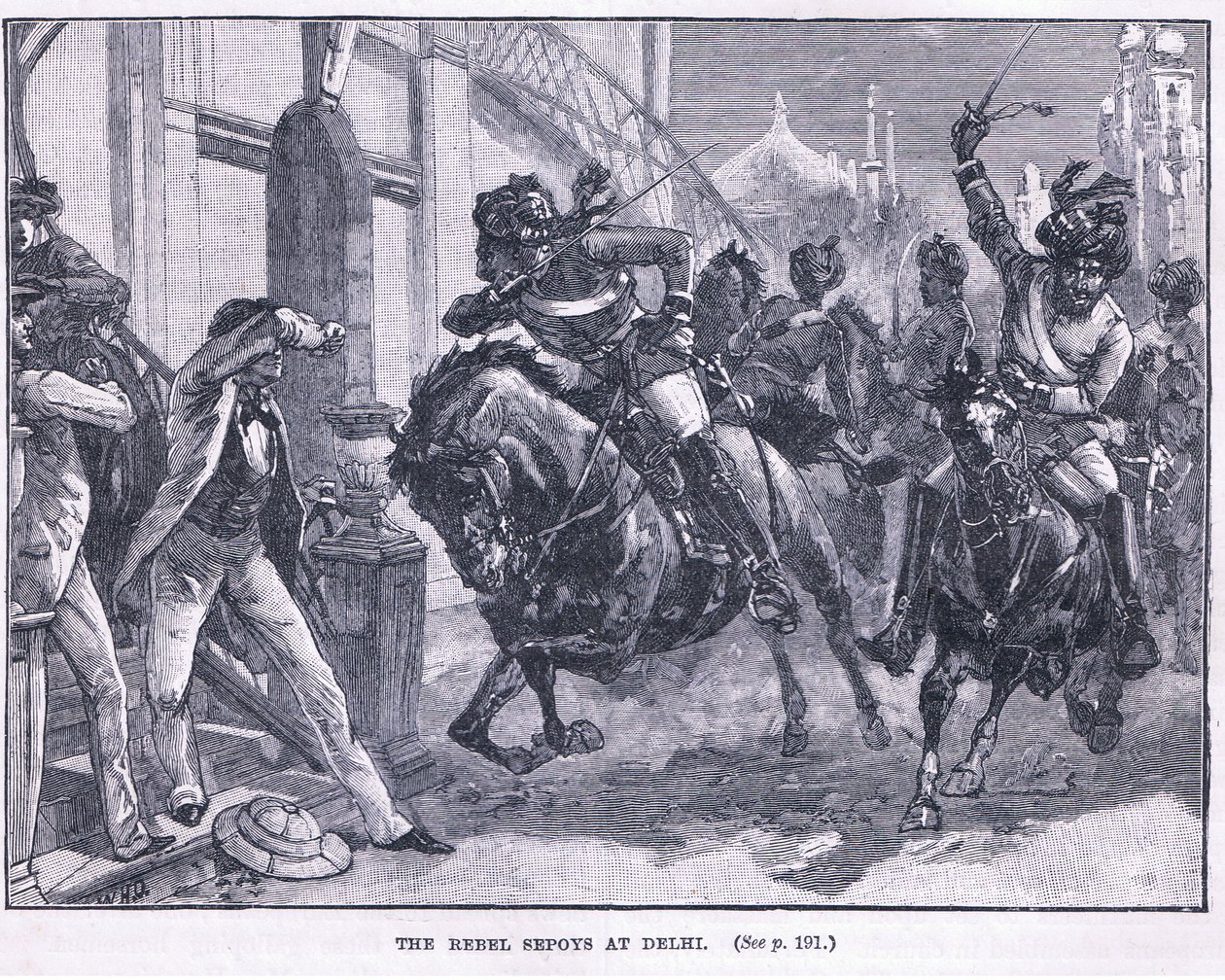 Die rebellischen Sepoys in Delhi 1857 n. Chr. von William Heysham Overend