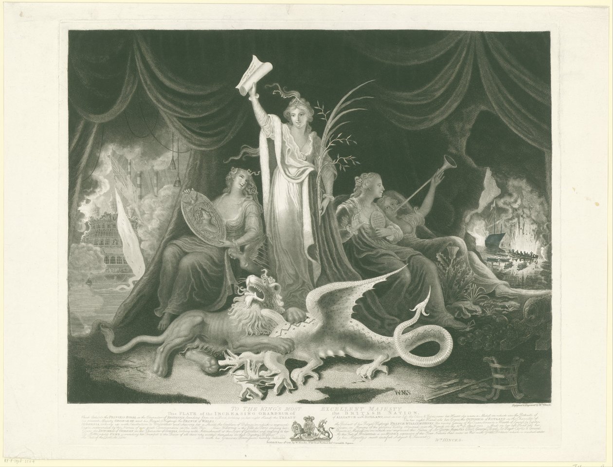 Allegorie auf die Macht Großbritanniens, 1787 von William Hincks